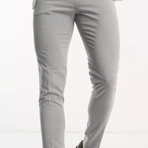 ASOS DESIGN skinny suit pants in gray